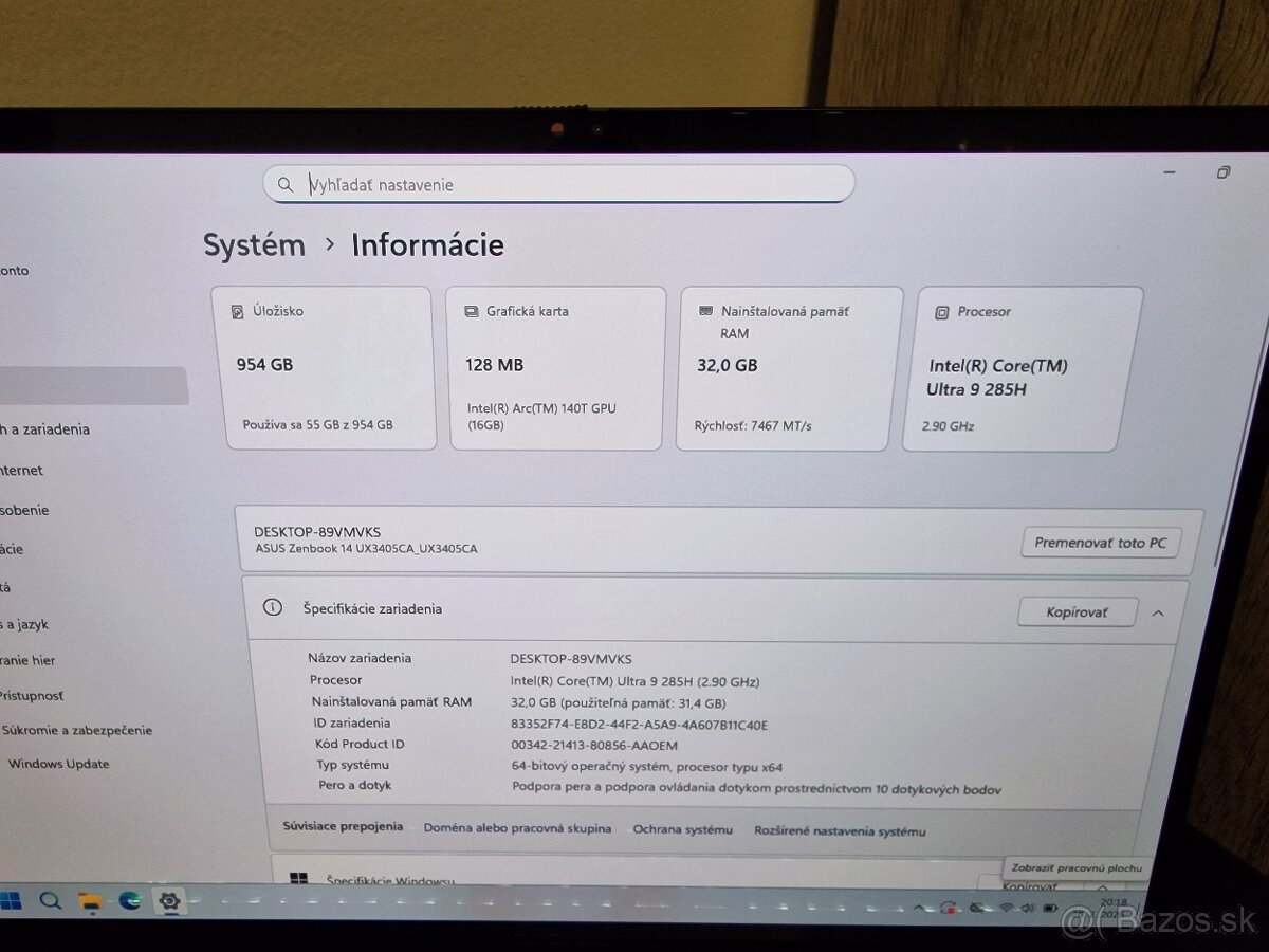 Asus Zenbook 14 oled dotykový - 3