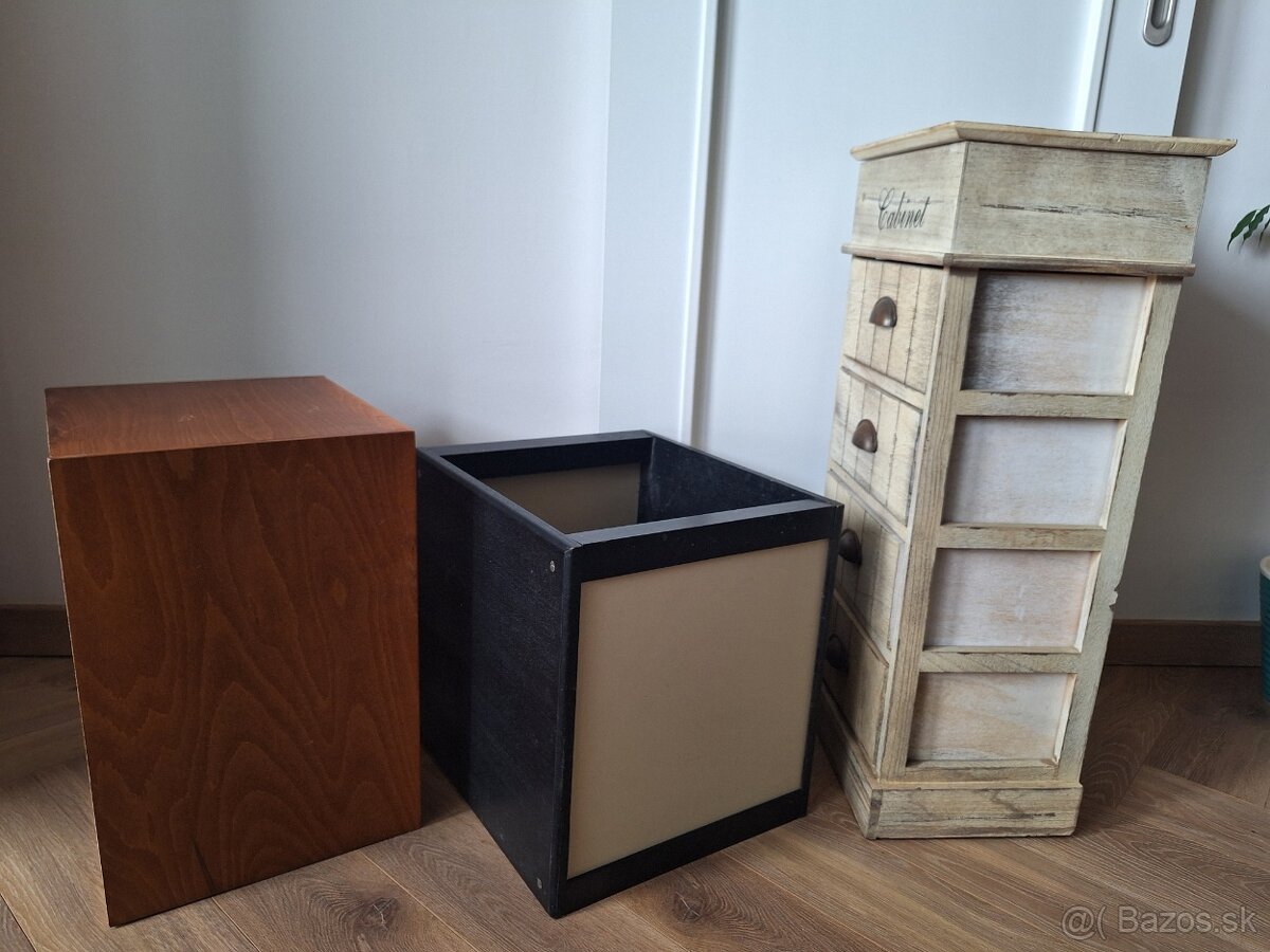 Vintage skrinka -cabinet, retro skrinka na LP platne... - 3