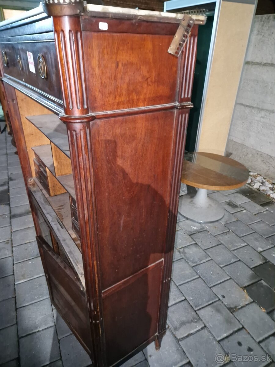 14 - Predám starožitný sekretár z mahagónu - 3