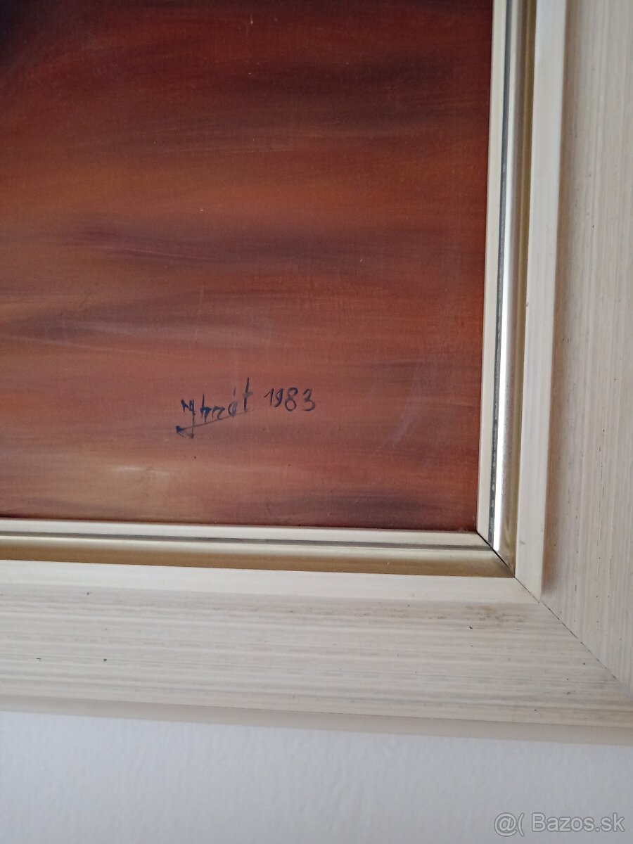 Obraz, starožitnosti,maľovaný - 3