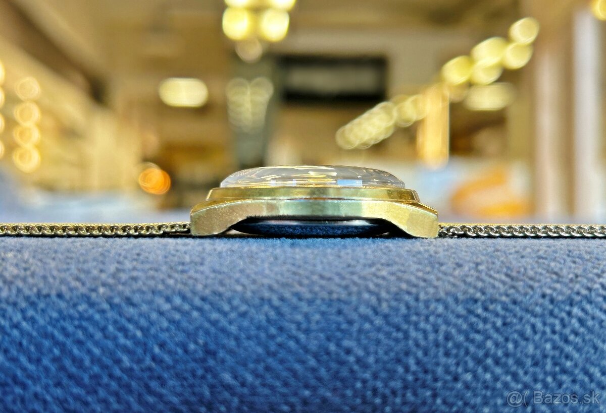 Československé mechanické vintage pánske hodinky PRIM Zlaté - 3