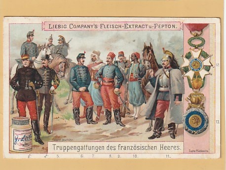 Vojenské litografie 1885 reklama 6 ks - 3