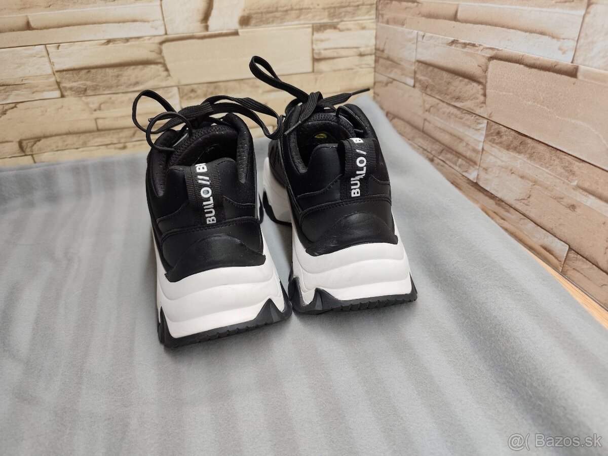 Buffalo 38 - dámske čierne tenisky - 3