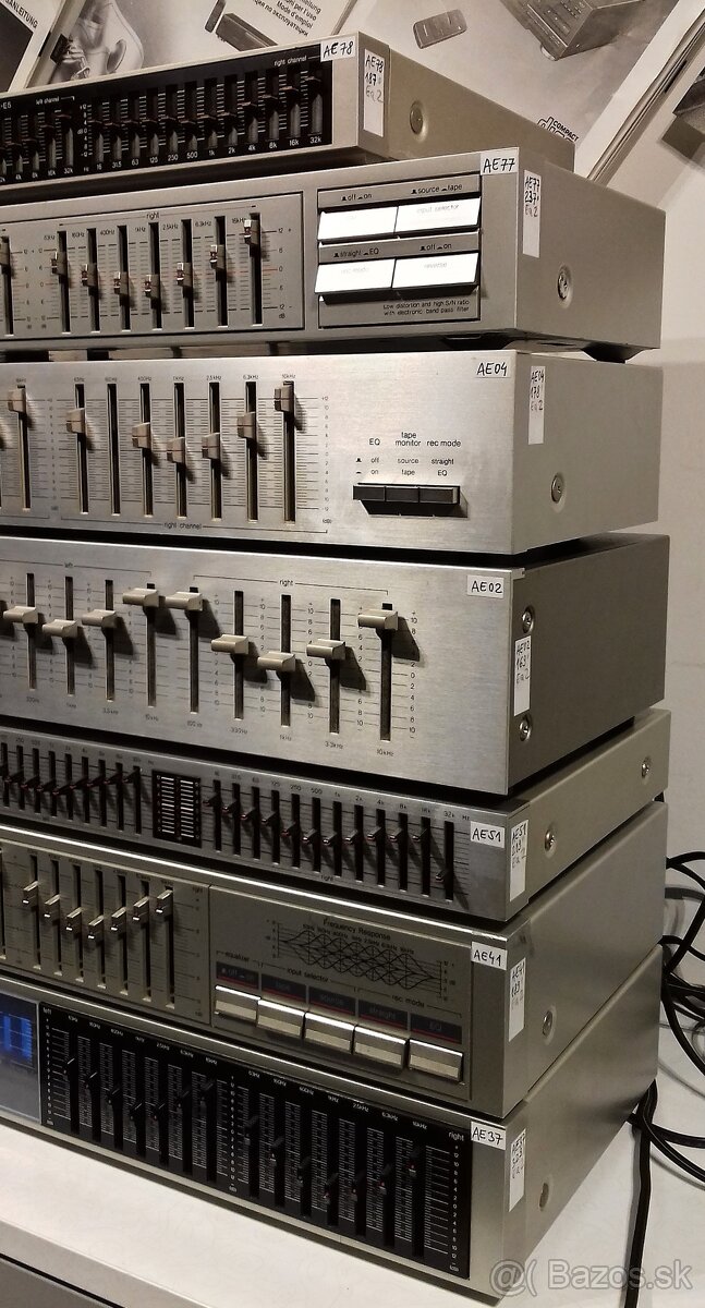 SERIA =7x Equalizer TECHNICS strieborny, vyroba Japan = Eq2 - 3