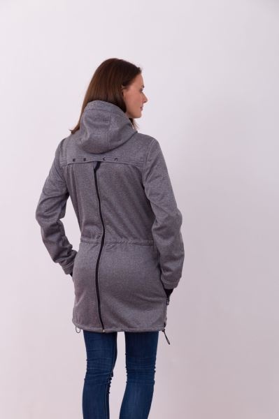 Nová bunda na nosenie detí vpredu a na chrbte - Softshellová - 3