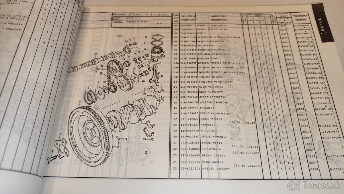 Škoda FAVORIT 115 135 136 seznam náhradních dílů - 3