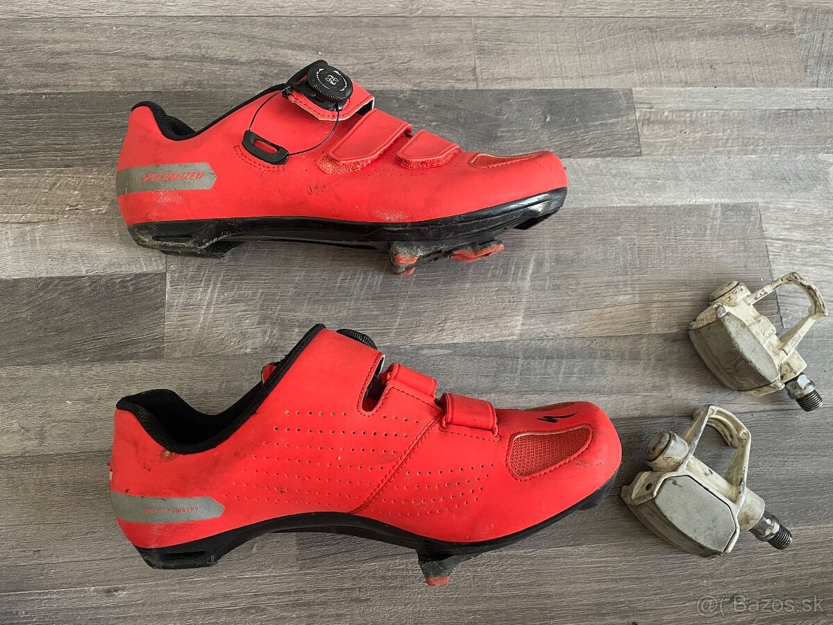 Cyklistické cestné tretry + pedále - 3