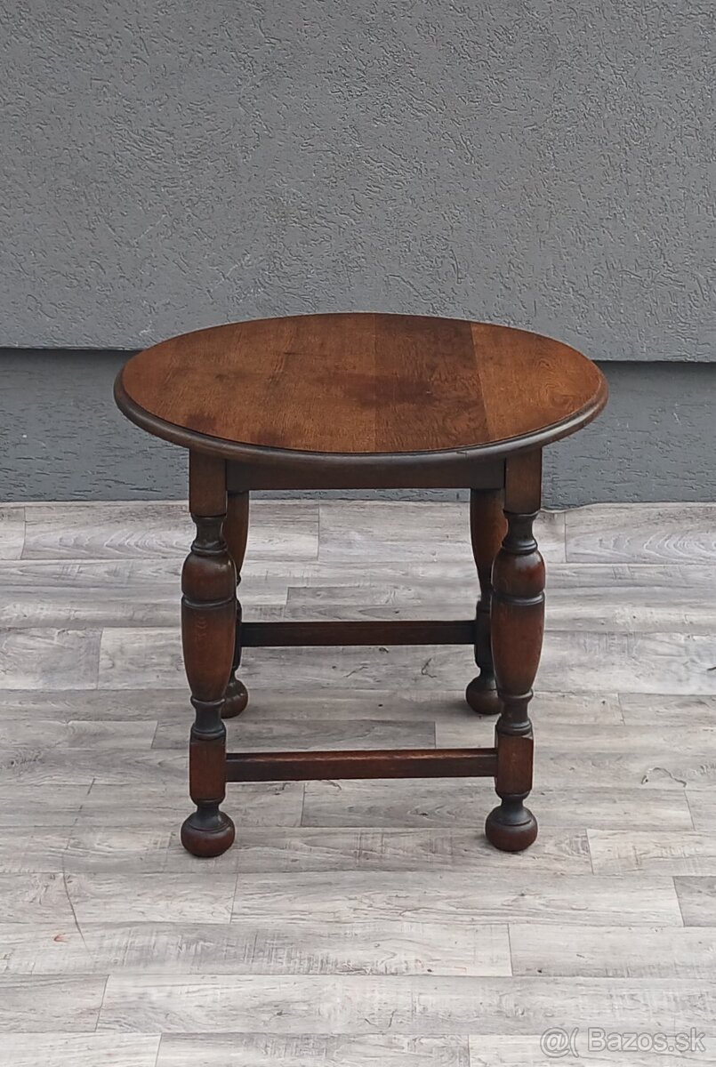 Stolík okrúhly starožitný. - 3