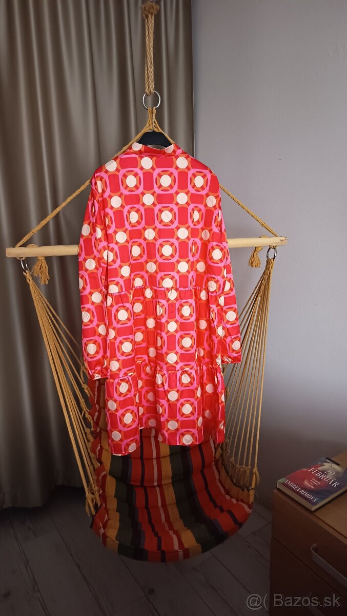 Dámske šaty ružové nové XL-XXL dlhý rukáv - 3