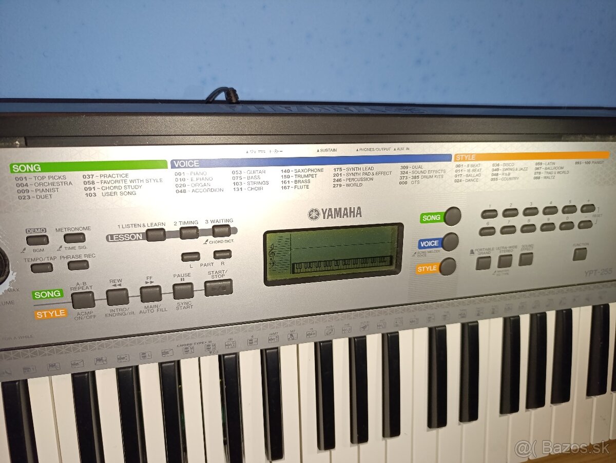 Keyboard / syntetizátor / klavír Yamaha YPT-255 - 3