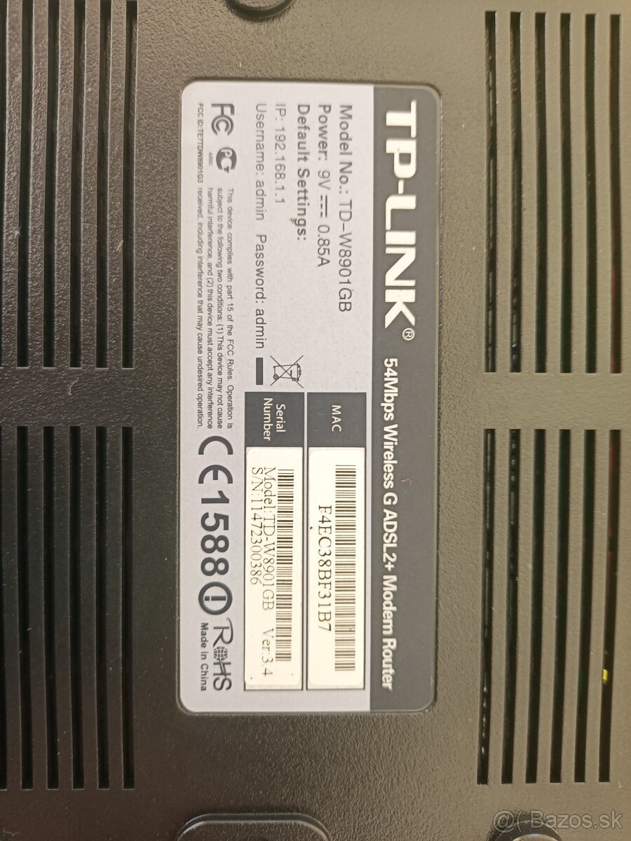 wifi router TP-Link TD-W8901GB ADSL Wi-fi 54Mbps Router - 3