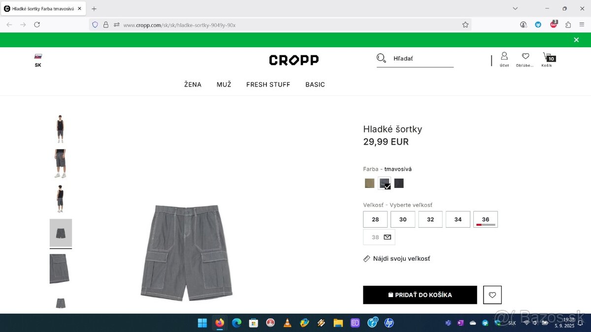Kraťasy Cropp tmavosivé - 3
