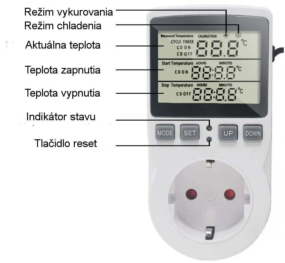 Zásuvkový termostat KETOTEK KT3100 - 3