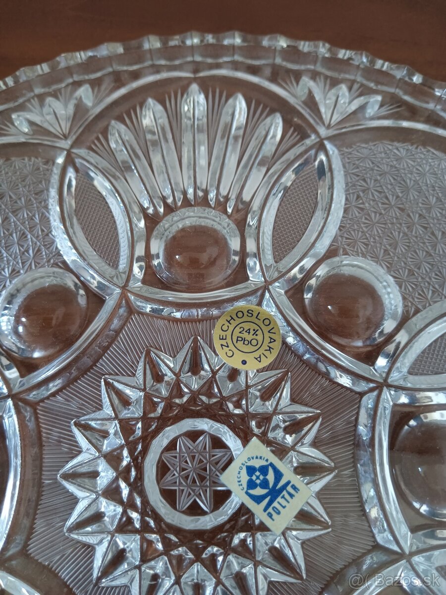 Krištálová brúsená tácka - 3