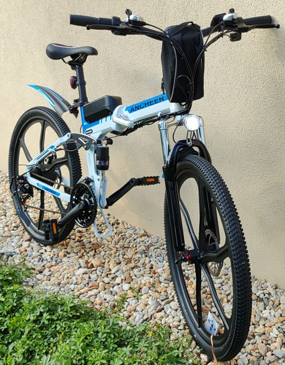 Celoodprúžený skladací ANCHEER 250W ALU rám, Shimano prevody - 3