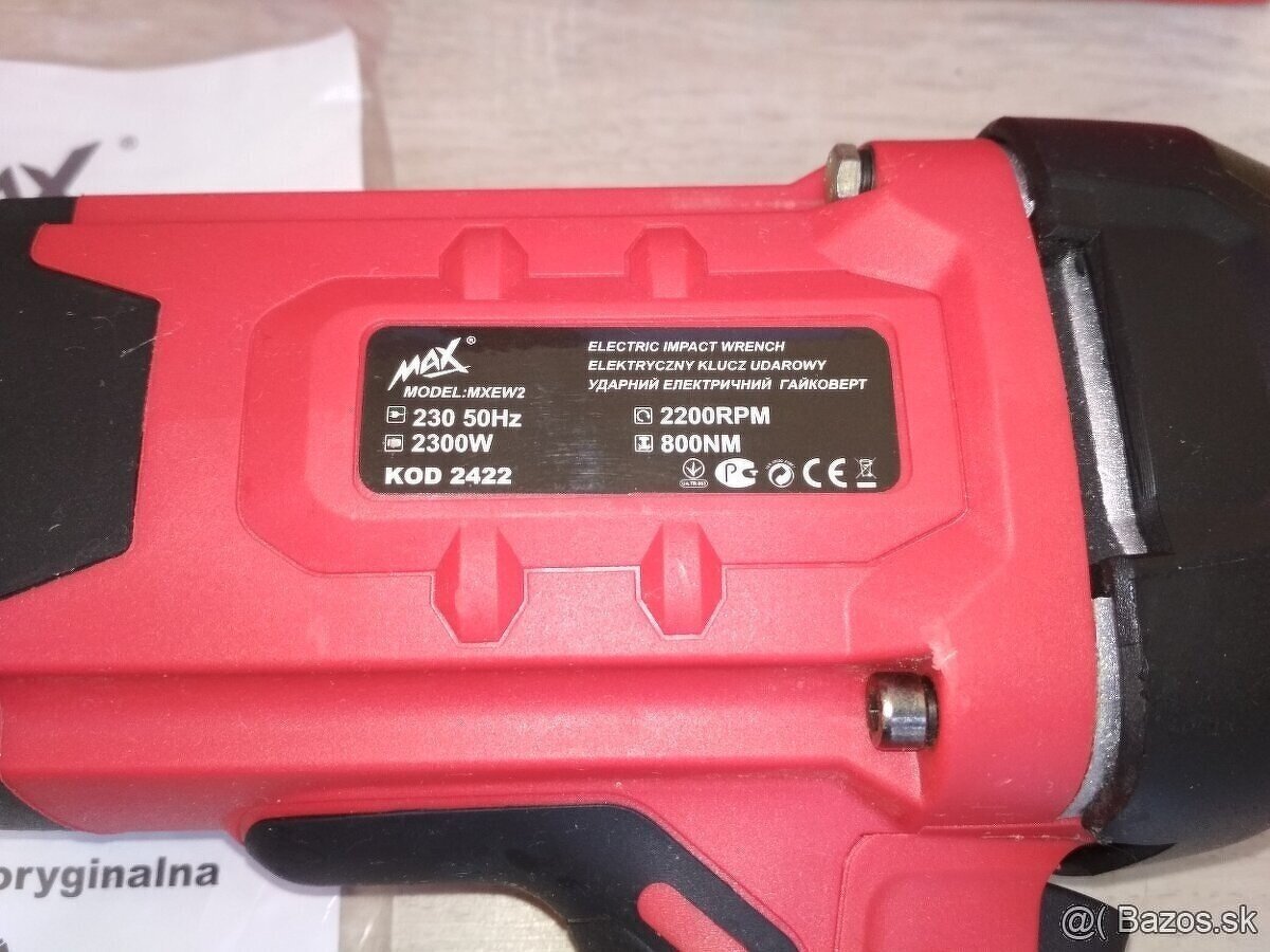 Elektrický razovy utahovak 1/2", 230V, 2300W, 800Nm - 3