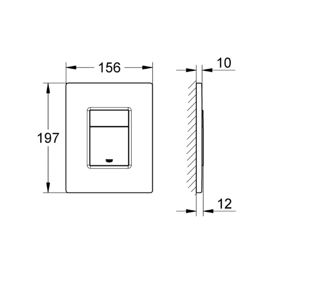 WC tlacidlo Grohe - bronz - 3