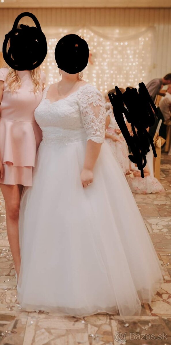 Snehobiele svadobné šaty - 3