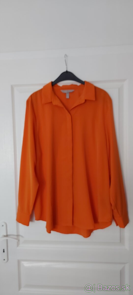 Košeľa, Blúzka oranžová veľ. 46 - 3