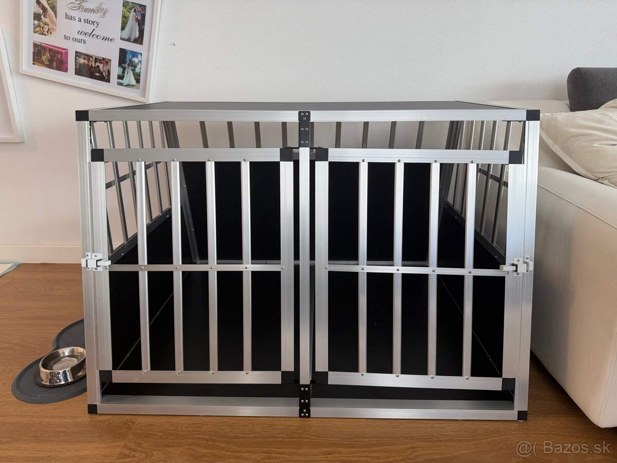 Tectake Dvojitá prepravka pre psov, bez priečky - 3