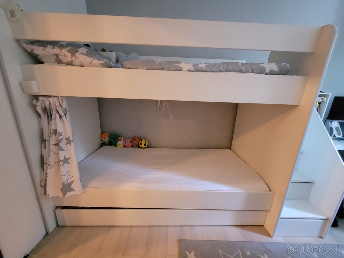 Detska dvojposchodova postel so schodami - 3