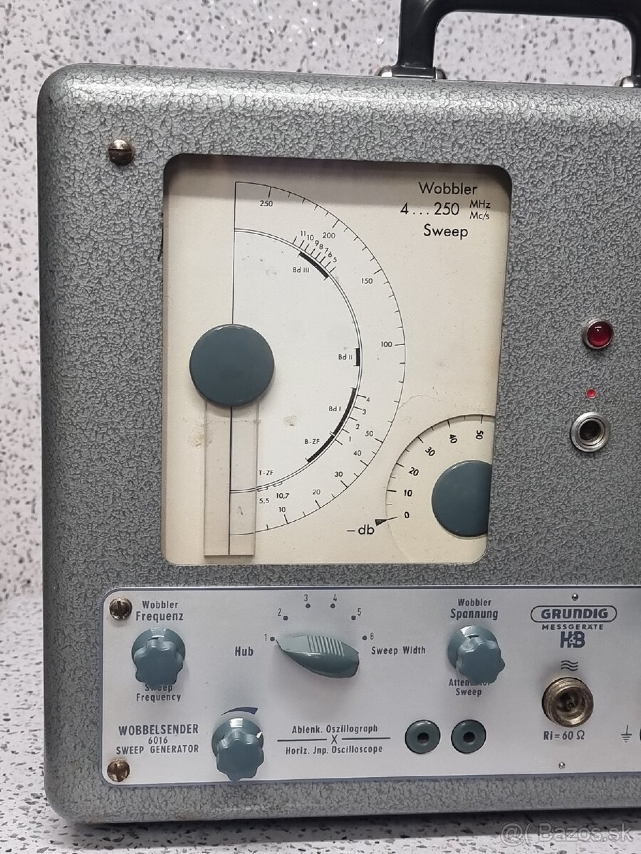 4-250MHz 》Wobbelsender Grundig model 6016 》lampový Vobler - 3