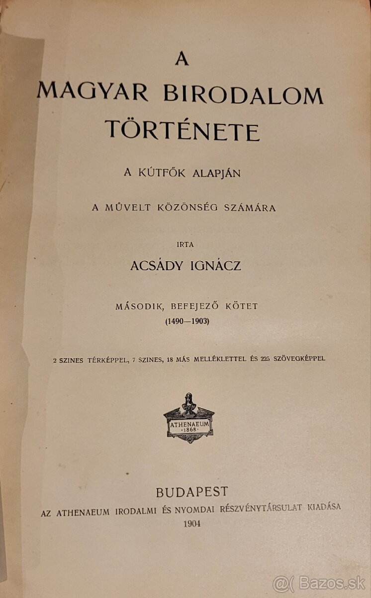 Ignácz Acsády: Dejiny Uhorska I-II (1490-1903) - 3