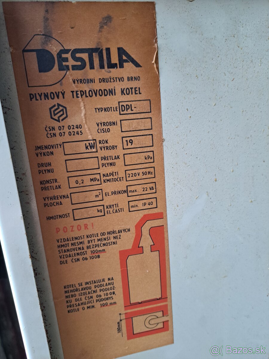 Predam plynovy kotol Destila 25 - 3