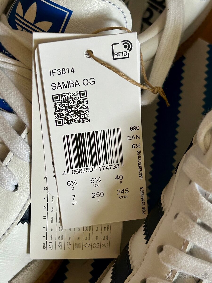 TENISKY ADIDAS SAMBA OG pruhy Night Indigo č.40 - 3