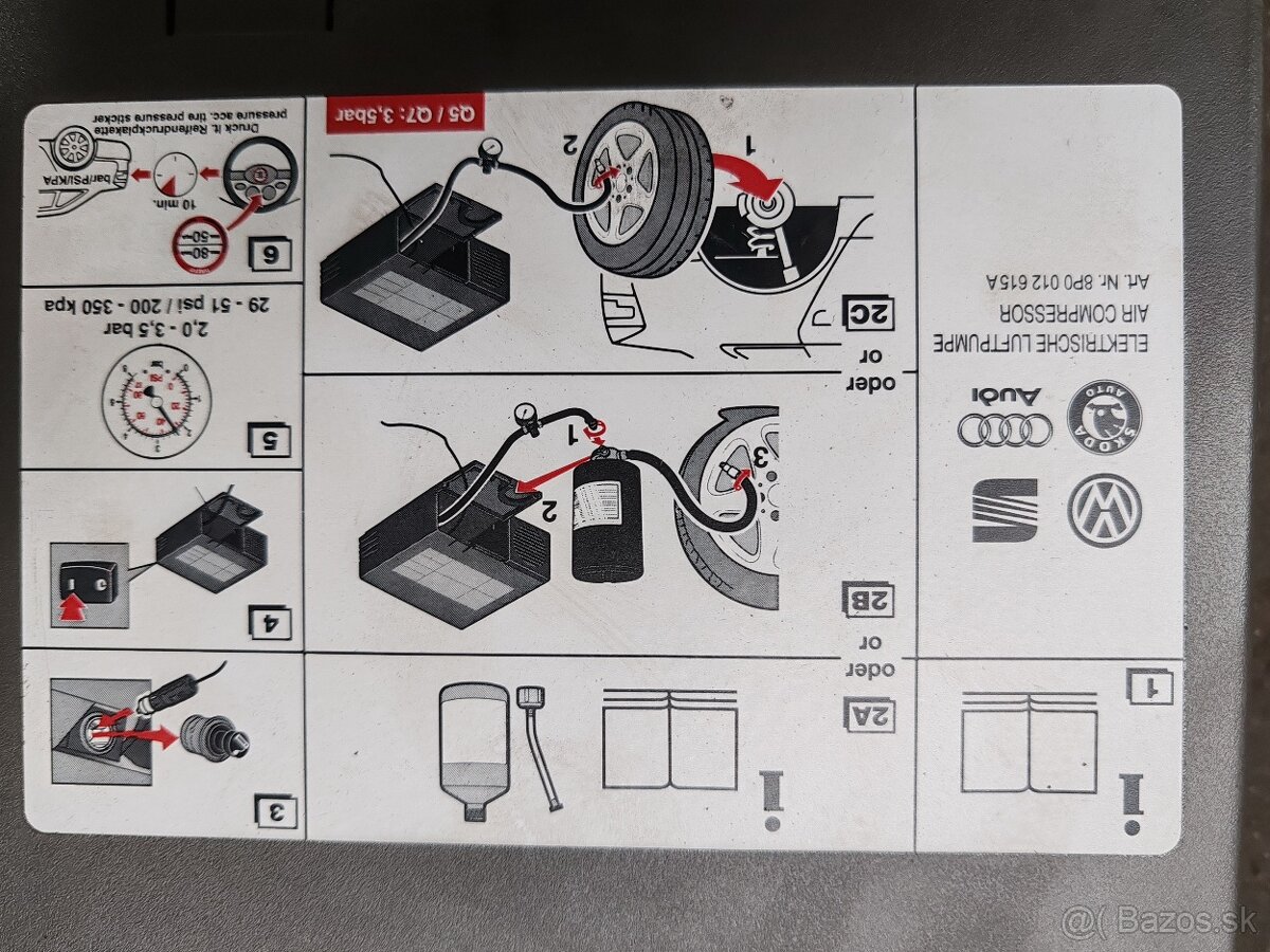 8P0012615A vzduchovy kompresor (na rezervu) Audi - 3