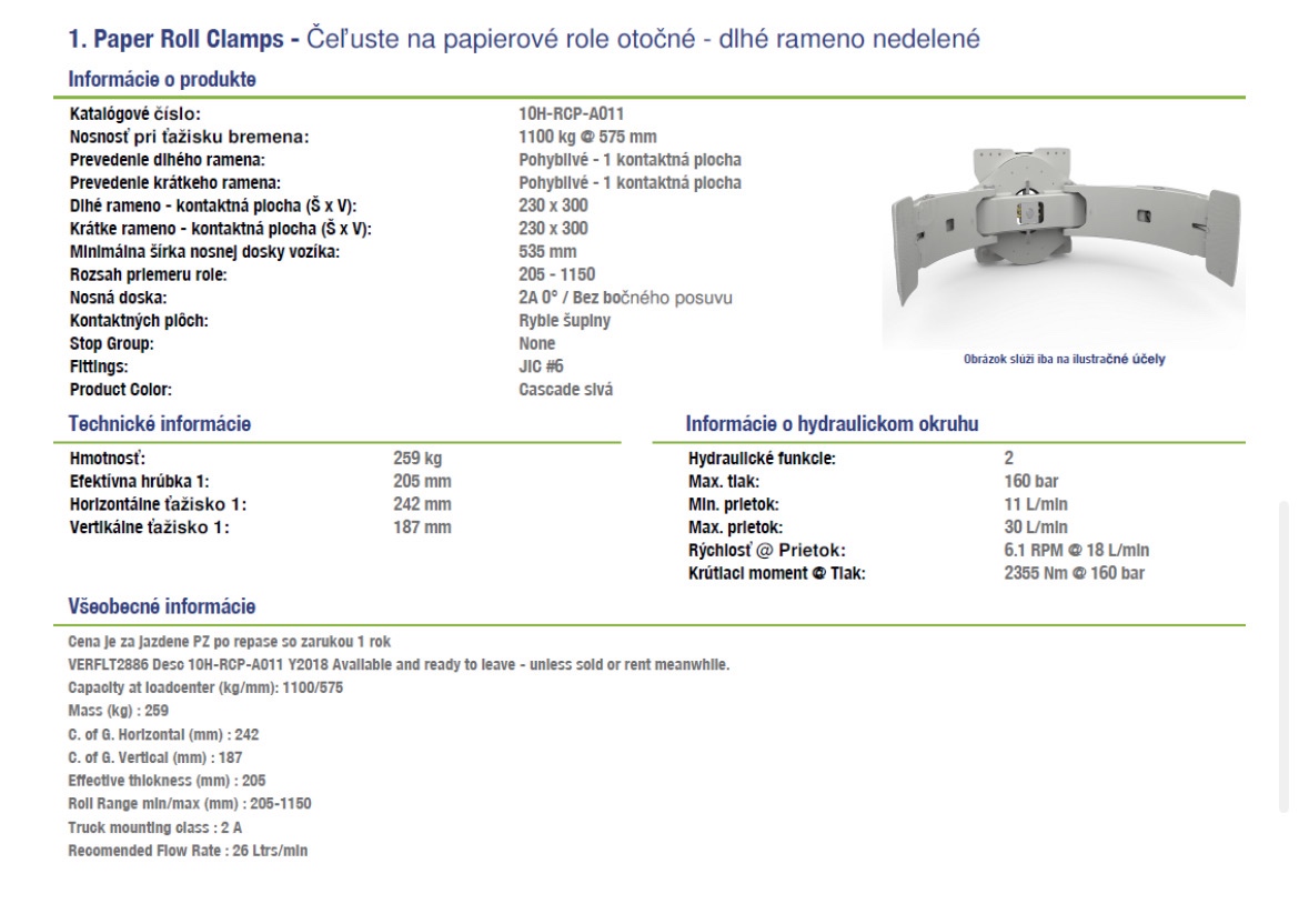 Paper roll clamp Cascade 10H-RCP-A011 - 3