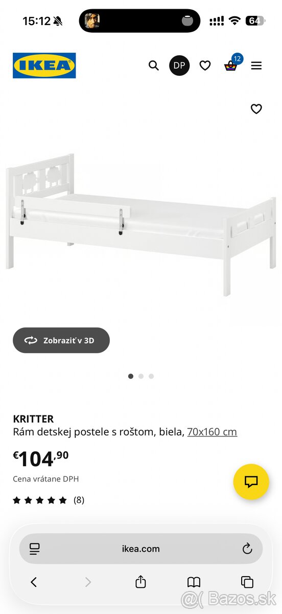 detska posteľ IKEA Kritter + matrac Underlig - 3