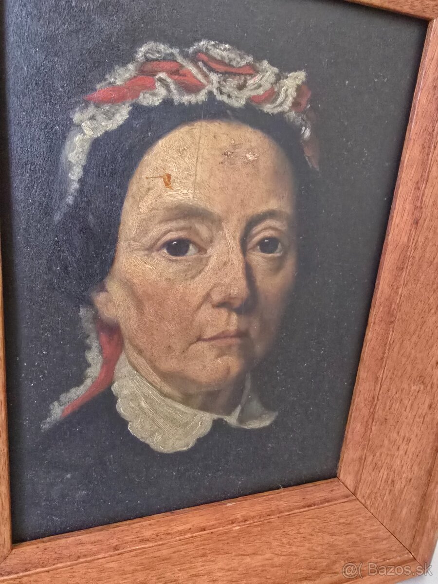 Starožitný obraz maľba na dreve - 3