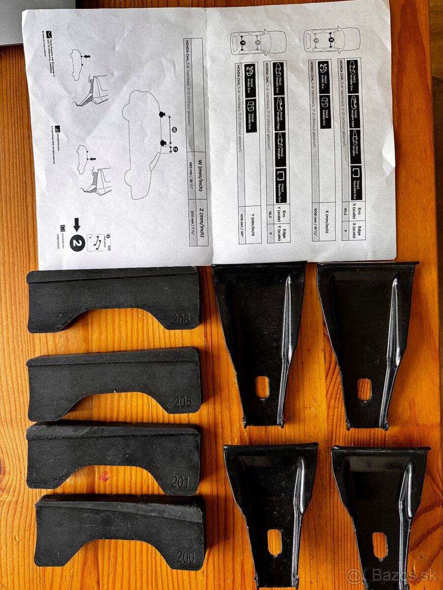 Thule KIT pre Honda Civic 10 generacia priecniky - 3