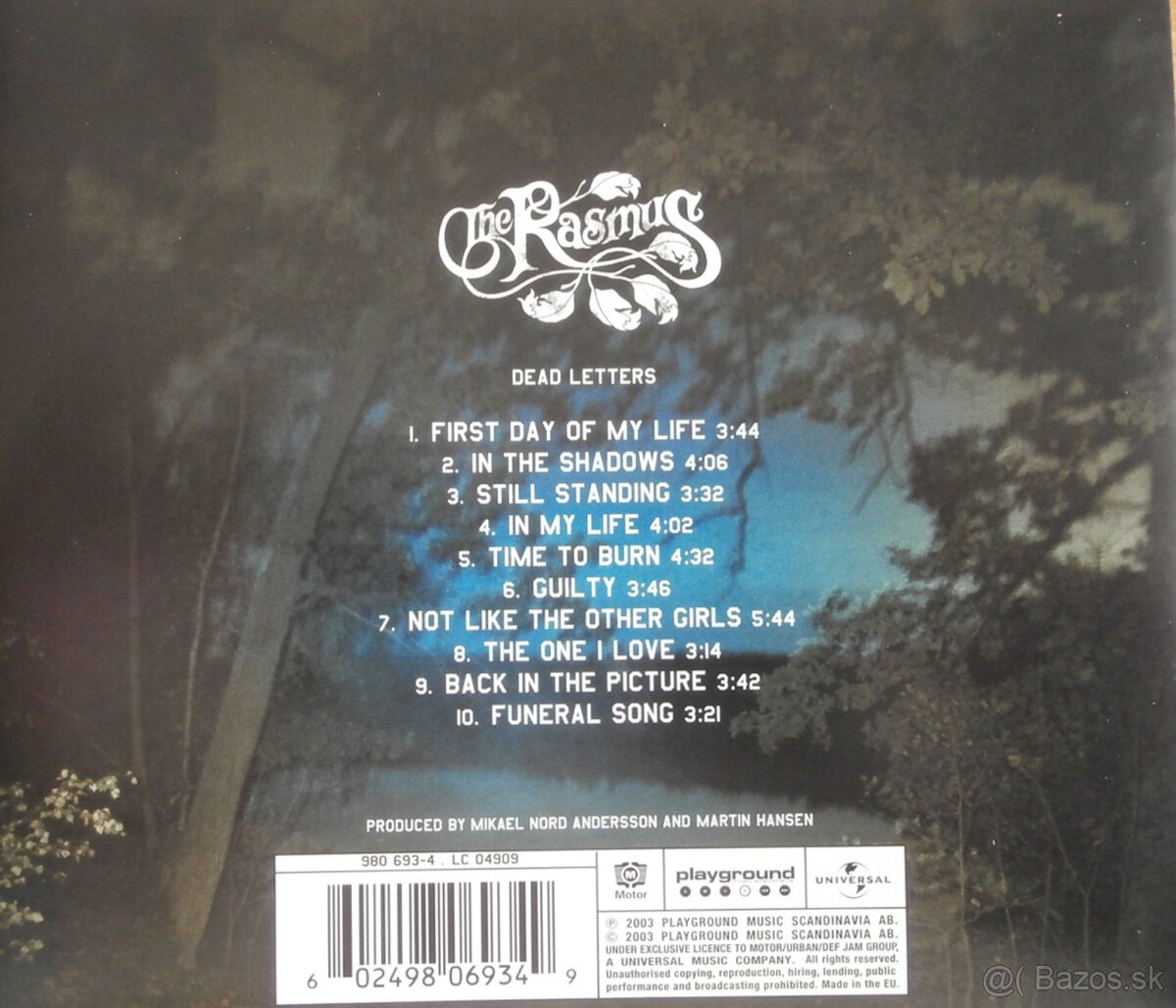 CD The Rasmus - Dead Letters - 3