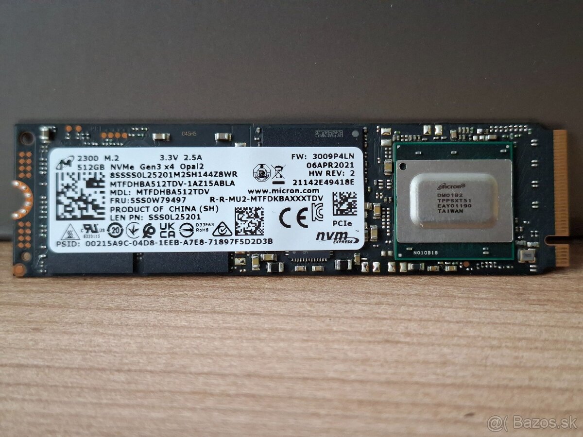 512GB SSD M.2 NVMe, znacka Micron - 3