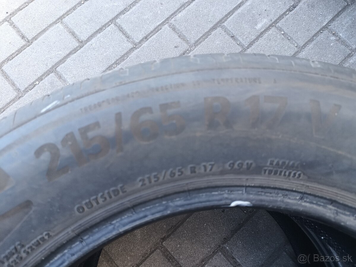 Predam 2ks letne pneu 215/65R17 Continental - 3