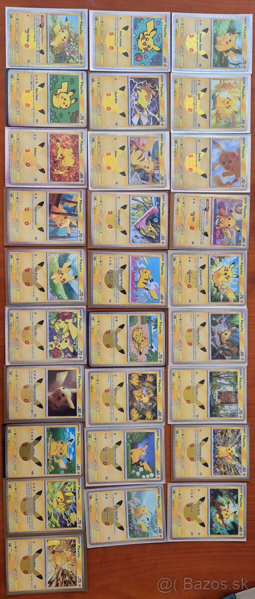 Pokemon karty Pikachu 28ks - 3