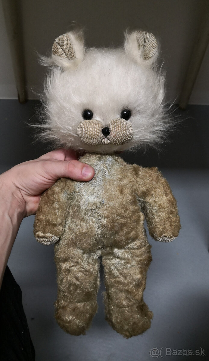 Starožitný plyšový macko - 3