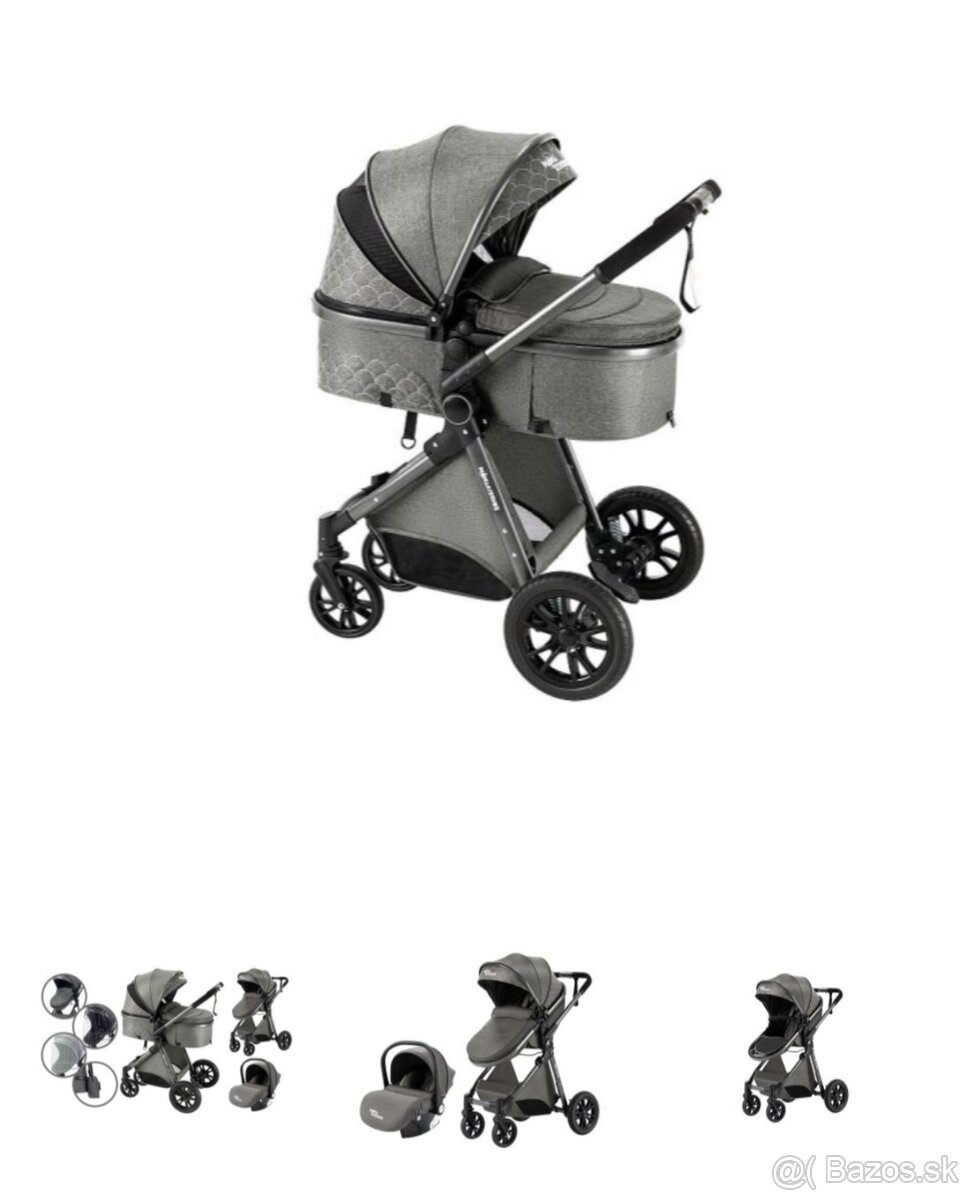 Kočík 3v1- hnedej farby - 3