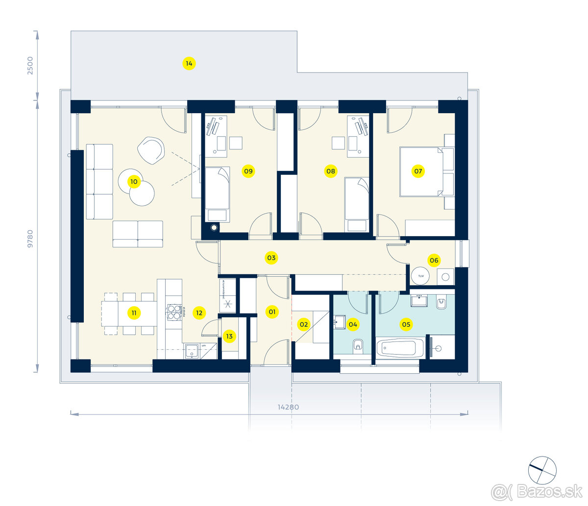 Ideálny rodinný dom s veľkorysým pozemkom 831 m2, Slnovr - 3