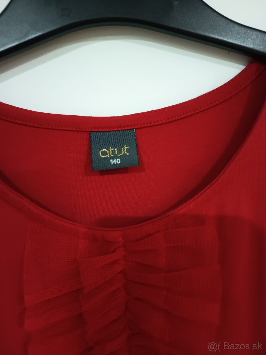 Krásne červené šaty veľkosť 140 značka Atut - 3