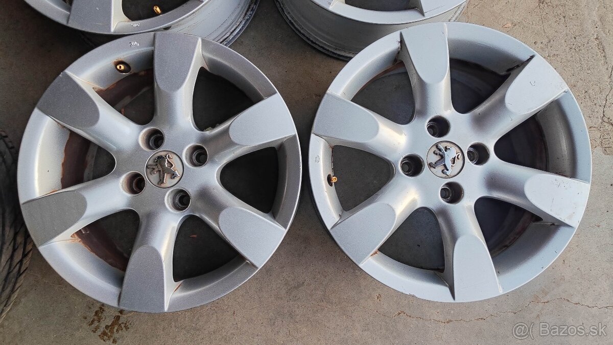 4x108 R16 Peugeot originálne elektróny - sada - 3