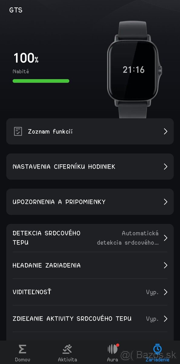 Predám inteligentné hodinky amazfit gts - 3