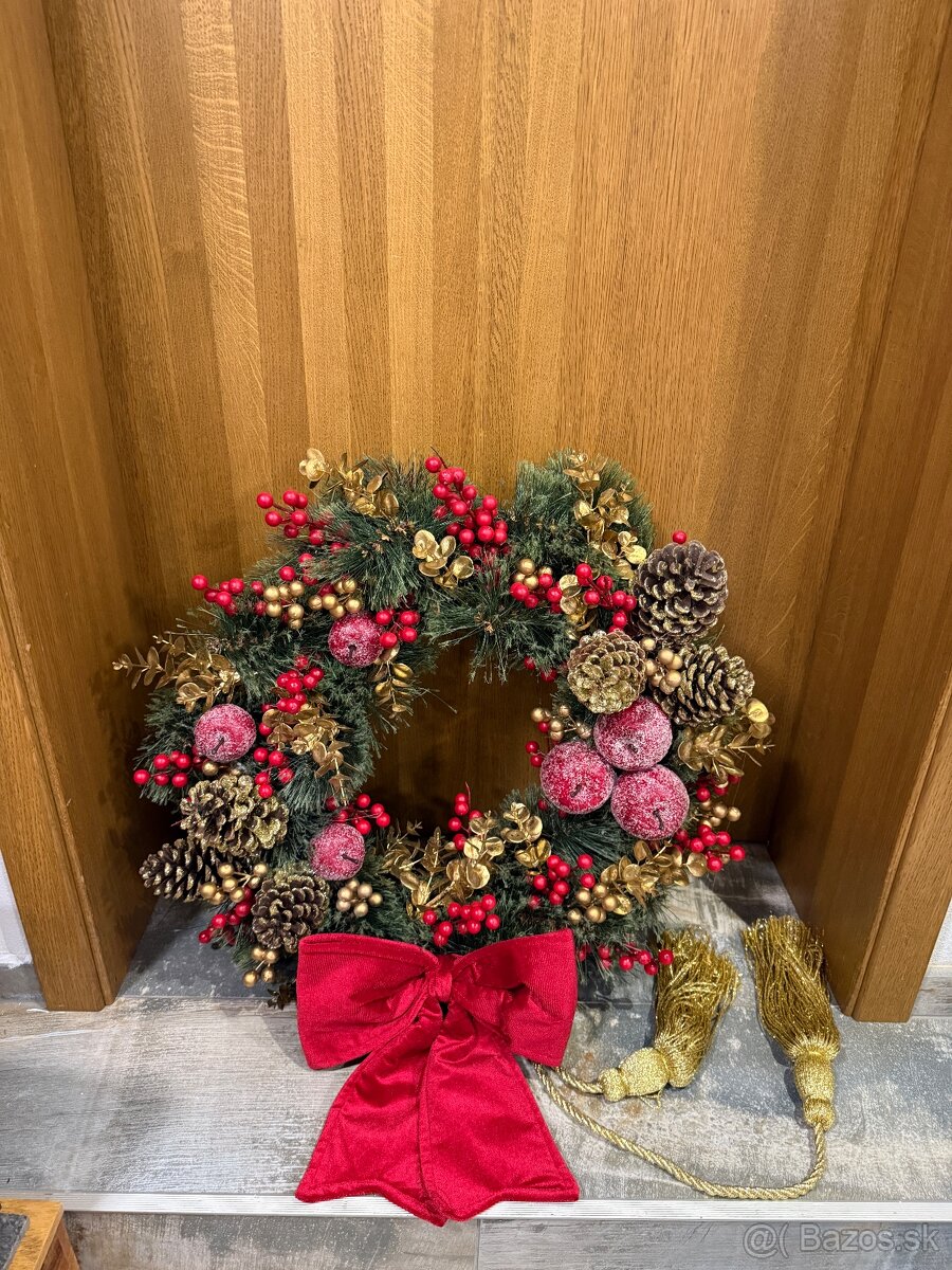 Vianočný veniec na dvere 60cm - 3