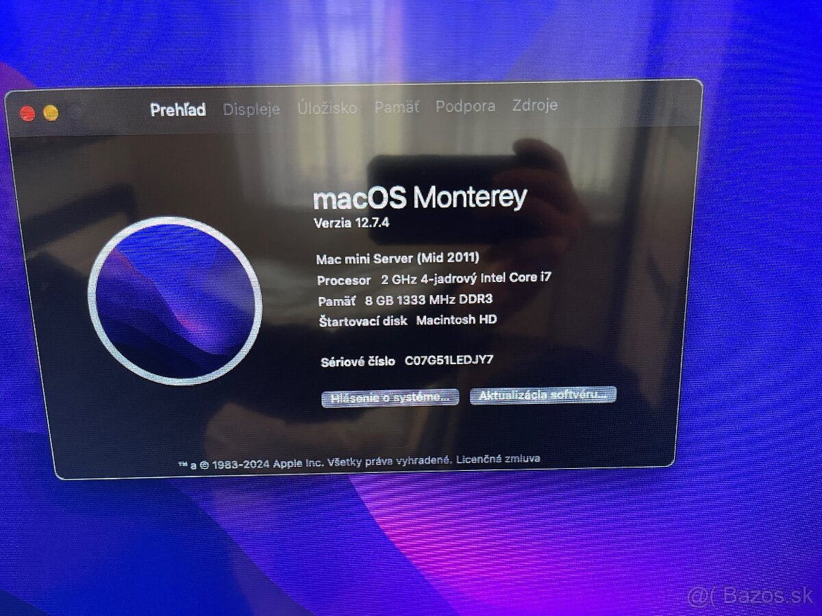 Predám Mac Mini Late 2011 i7, 8GB RAM, 480GB SSD - 3