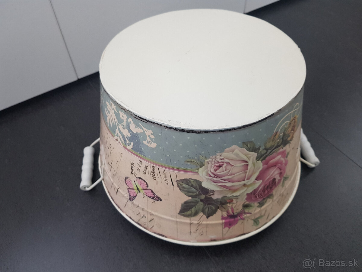 Okrasný vintage kýblik - 3