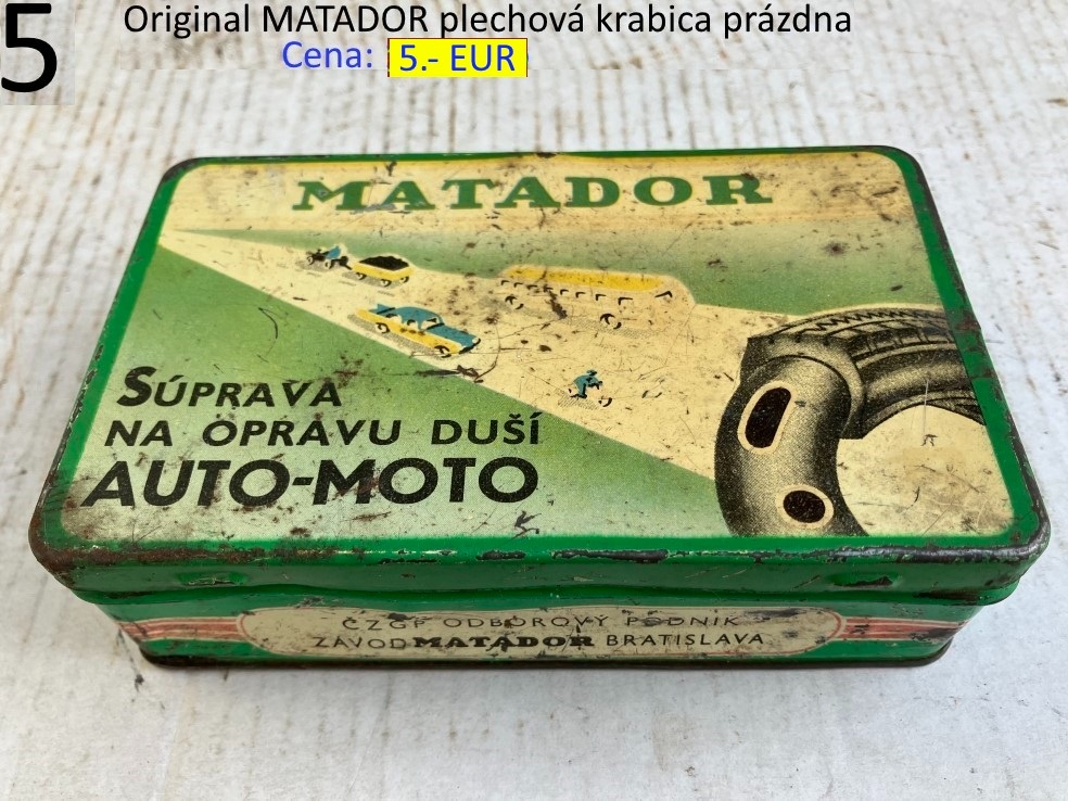 Plechové retro krabičky Matador a Sanitas ČSSR - 3