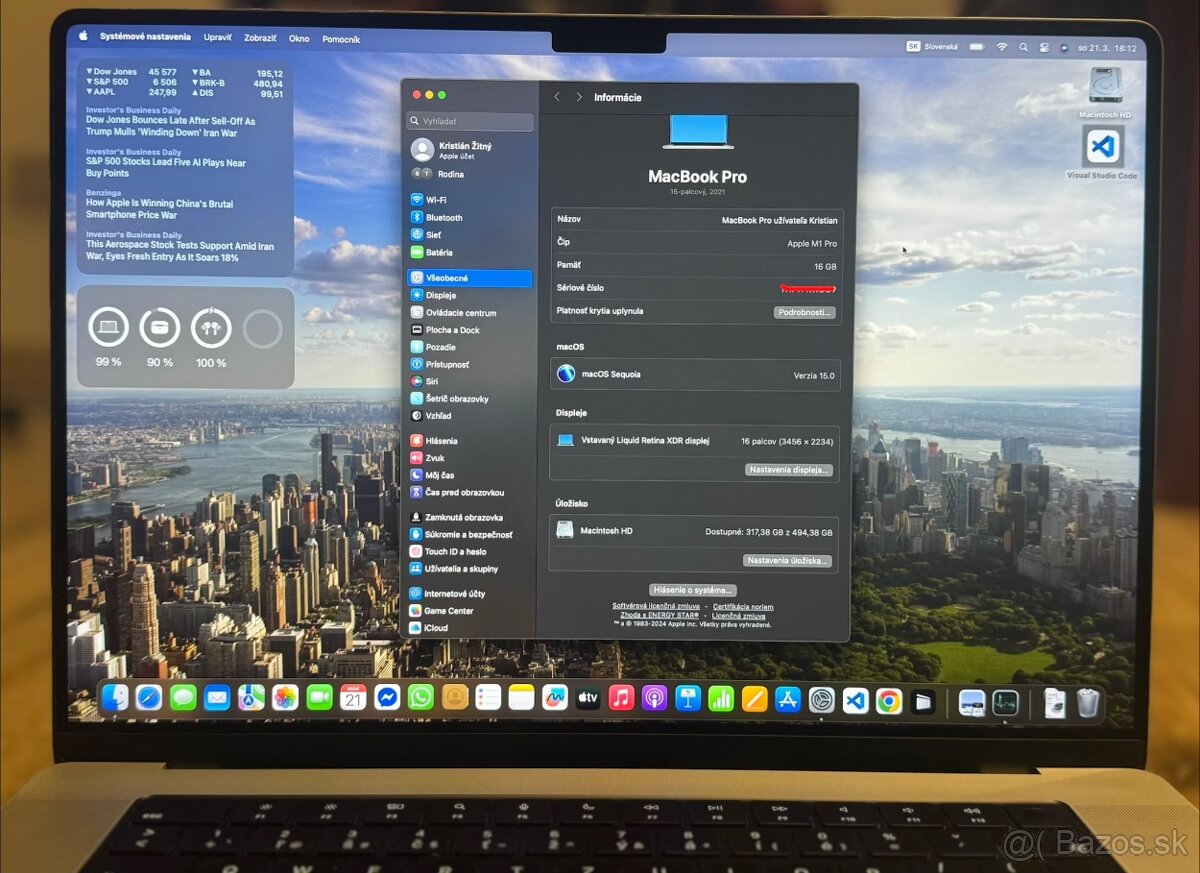 MacBook Pro 16” s čipom M1 - 3