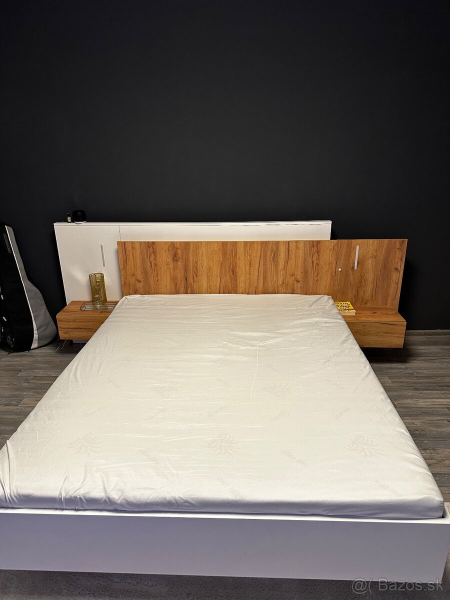 Manželská posteľ + komoda + matrac 🛏️ - 3